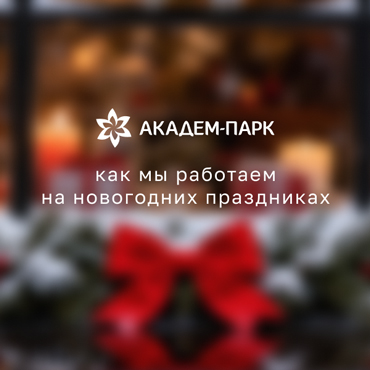 График работы ТРК «Академ Парк» в новогодние праздники